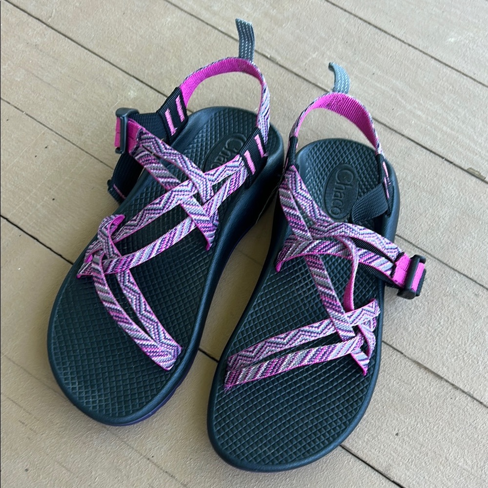 Chaco Pink and Black Outdoor Sandals